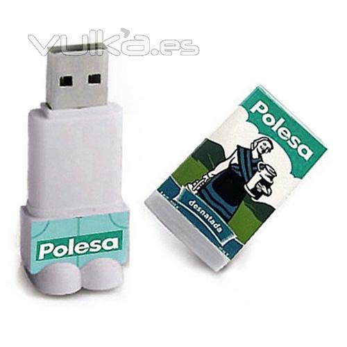 Memoria USB, modelo  Funkey-PB. Desde 1 hasta 8 Gb. Personalizable 100% ambas caras. Ref. PZXPB23