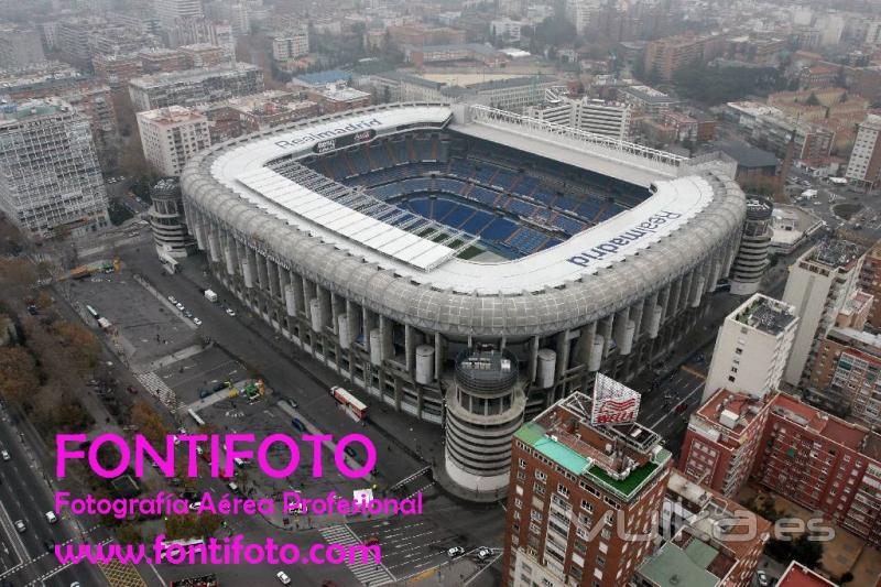 estadio Santiago Bernabeu. Fontifoto fotografia area.