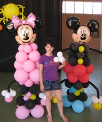 mickey y minnie mouse, fin de curso colegio