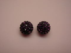 Pendientes swarovski en morado 10mm plata de 1ª ley mas modelos en wwwelrincondemisalhajases