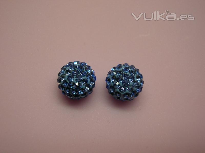 Pendientes Swarovski en Celeste 10mm Plata de 1 Ley. Ms modelos en www.elrincondemisalhajas.es