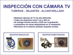 Inspeccion de tuberias y alcantarillado con camaras de tv