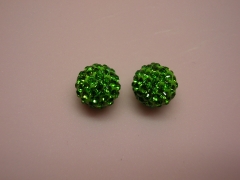 Pendientes swarovski en verde 10mm plata de 1ª ley mas modelos en wwwelrincondemisalhajases