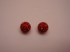 Pendientes swarovski en rojo 8mm plata de 1ª ley mas modelos en wwwelrincondemisalhajases