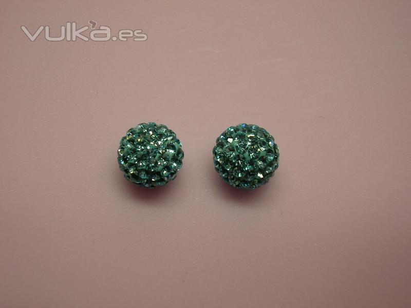 Pendiente Swarovski en Aguamarina 8mm Plata de 1 Ley. Ms modelos en www.elrincondemisalhajas.es