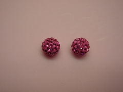 Pendientes swarovski en fucsi 8mm plata de 1ª ley mas modelos en wwwelrincondemisalhajases
