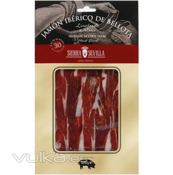 Jamon Bellota http://jamonpremium.es/jamon-loncheado-iberico-bellota-sierra-de-sevilla-100g