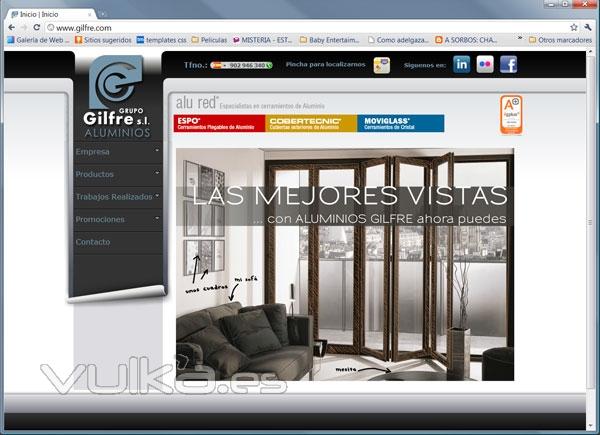 Web Gilfre Aluminios