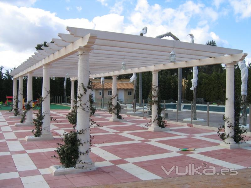 Pergola de cualquier medida en piedra artificial.