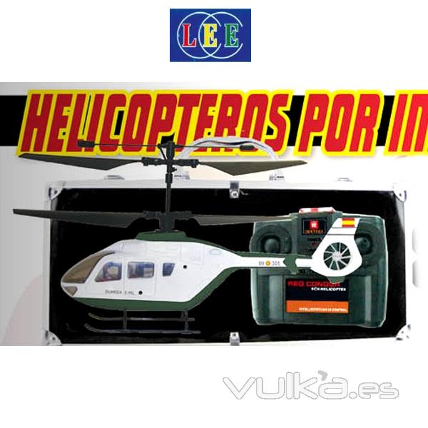 Helicoptero Guardia Civil Lee rc electrico y maletin de aluminio