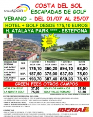 Hotel y golf en la costa del sol