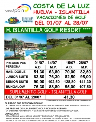 Hotel y golf en la costa de la luz