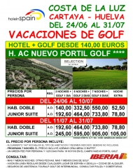 Hotel y golf en la costa de la luz julio 02