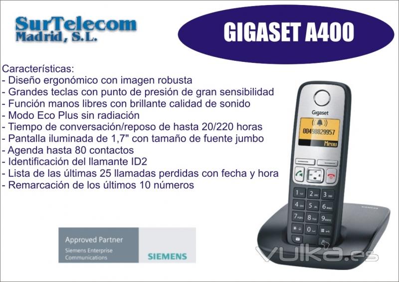 Telfono Dect Inalmbrico Siemens Gigaset A400