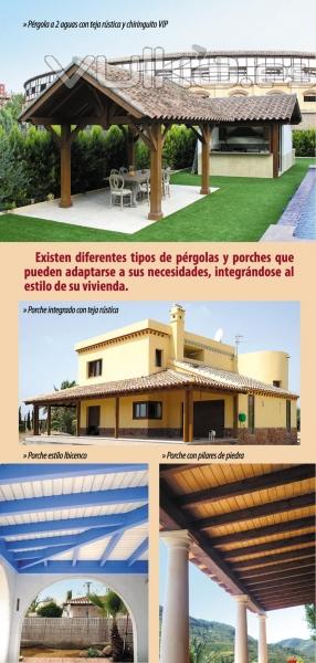 Pergolas, porches y cenadores en madera