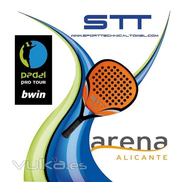Toallas STT** Padel para el prestigioso torneo padel pro tour celebrado en arena Alicante