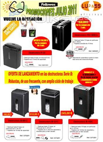 Promocion destrucotras julio Lupass Oficinas