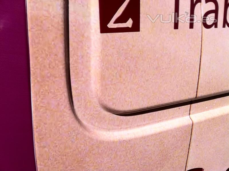 detalle rotulacion integral furgoneta vinilo zaragoza ford transit www.decoraconestilo.es