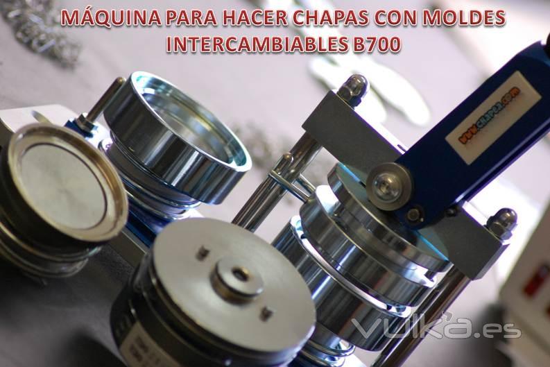 Mquinas para hacer chapas con moldes intercambiables