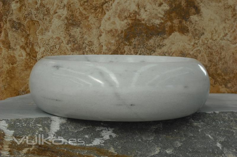 Lavabo en macael blanco pulido en oferta en Linea Baño