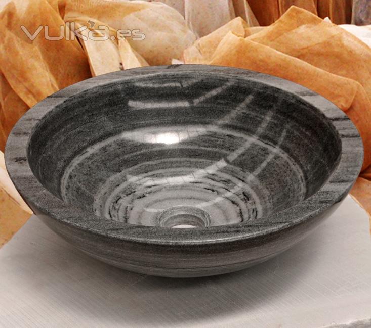 lavabo en macael gris negro en lineabano.com