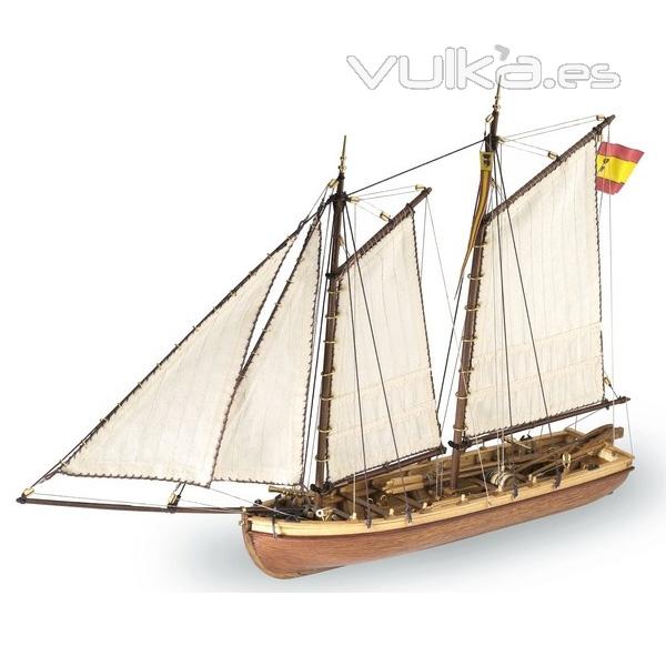 Principe de Asturias, lancha del Comandante, maqueta naval