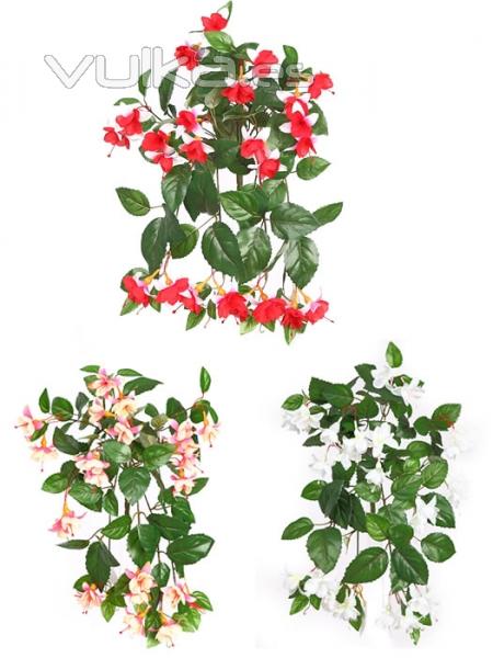 Plantas artificiales economicas. Fucsia artificial colgante Oasis Decor