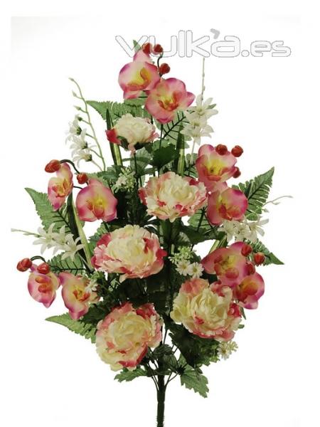 Ramos flores artificiales. Ramo peonias y orquideas artificiales Oasis Decor