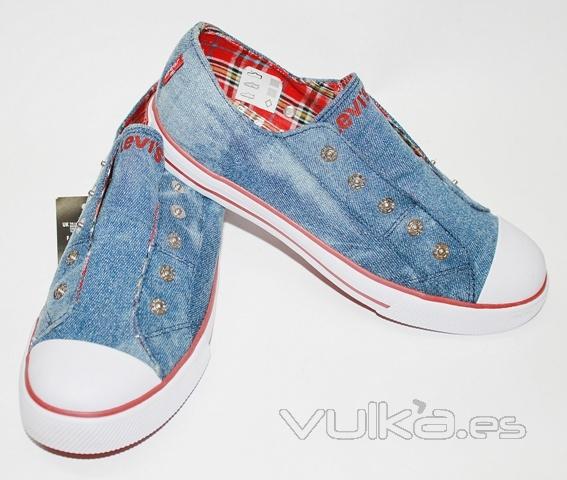 Zapatilla levis vaquera junior, sin cordones