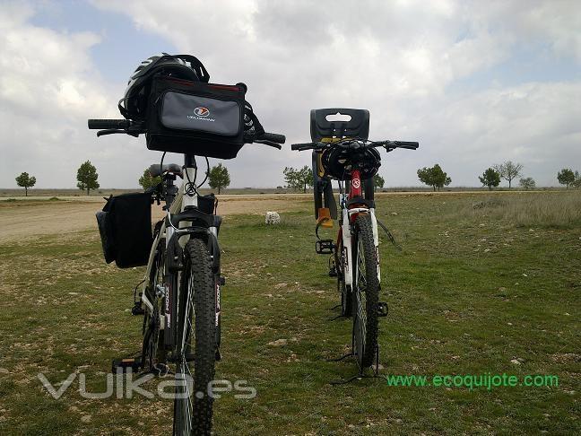Bicicletas preparadas para un da en el campo, incluso para llevar a los ms pequeos