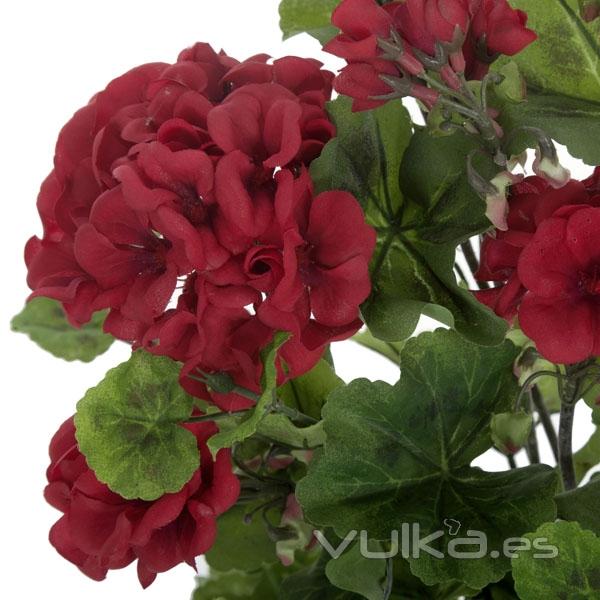 Planta artificial flores geranios rojos 55 en lallimona.com (detalle 1)