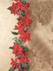 Guirnalda ponsetias artificiales de calidad oasisdecorcom  flores artificiales de navidad