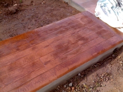 Pavimento impreso imitacion madera