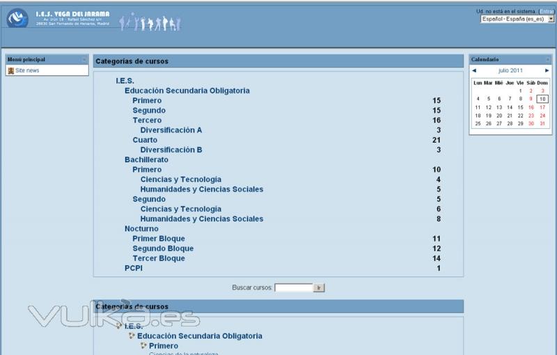 Creación e integración de aulas virtuales para colegios e institutos. Cursos de formación. Moodle