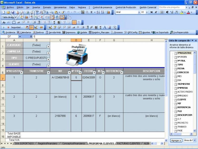 BI - Control de Productividad con Excel y  OLAP
