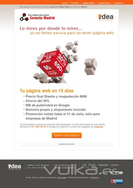 Oferta para crear tu web http://www.ideaycomunicacion.com/ofertacreacionpaginaweb.php