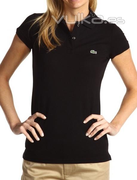 Polo para chica Lacoste negro