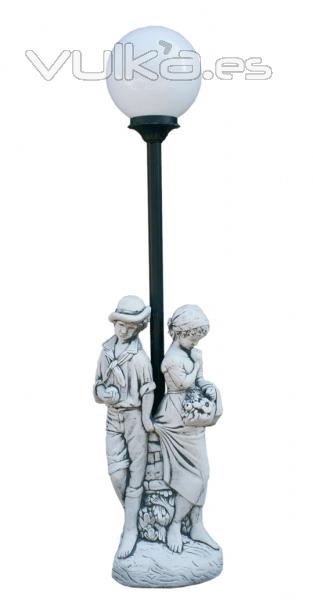 FAROLAS JARDIN MOD.PAREJA PIEDRA ARTIFICIAL 202X50cm. 180Kg.  344EUR IVA INCL. en www.anaparra.es 