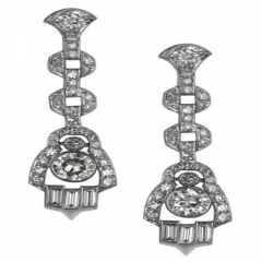 Pendientes de diamantes largos
