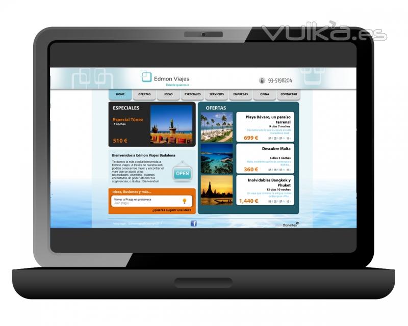 Site corporativo para www.edmonviajes.com