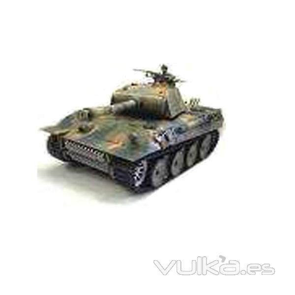 Tanque rc German Panther R/C escala 1:16 Infrarojos y humo Heng