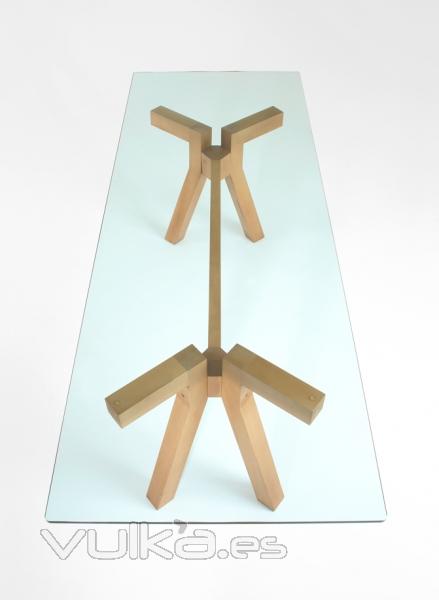 mesa de diseo en madera maciza - www.espaiflyshop.com