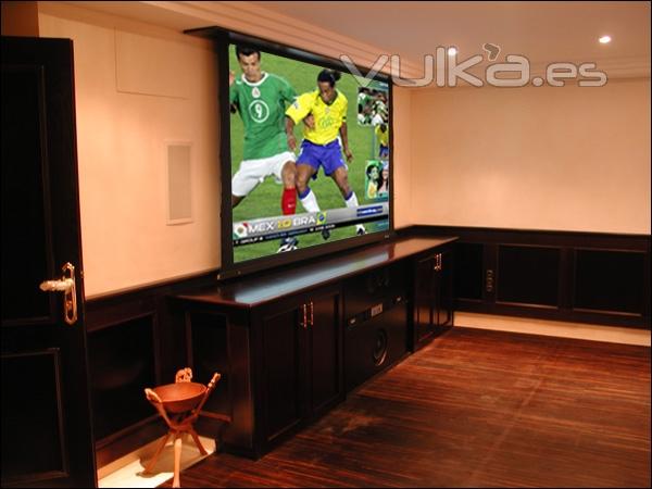 Home cinema con control mediante pantalla tctil