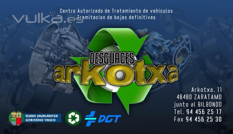 TARJETA DE VISITA, DESGUACES ARKOTXA