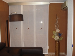 Comedor panel japones, 3, vias diseno bordado, con galeria acero  wwwcortinasdonhogares