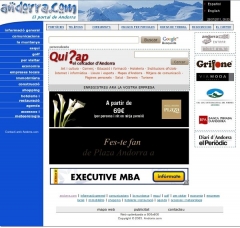 Sitio web de andorra.com alojado en nuestros servidores, este sistio recibe 10.000+ visitas diarias