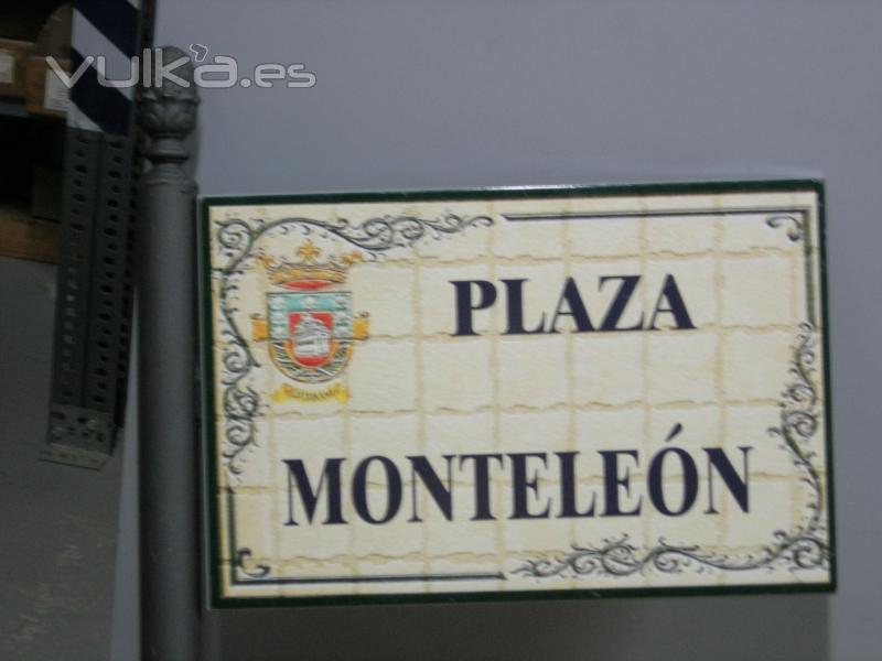 Placa de Calle imitacion Azulejo