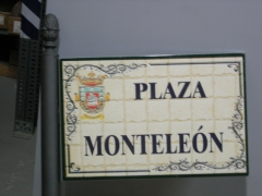 Placa de calle imitacion azulejo