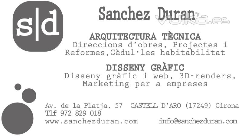Sanchez Duran - Arquitectura Tecnica/Disseny Grafic i Web