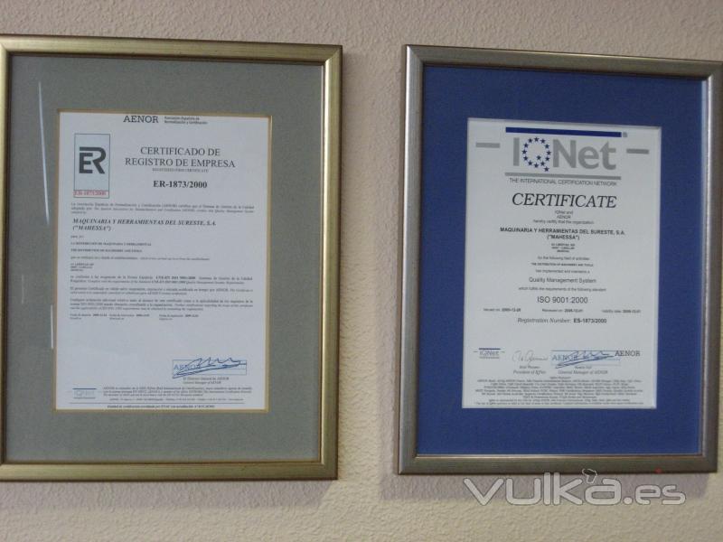 Certificados de Calidad